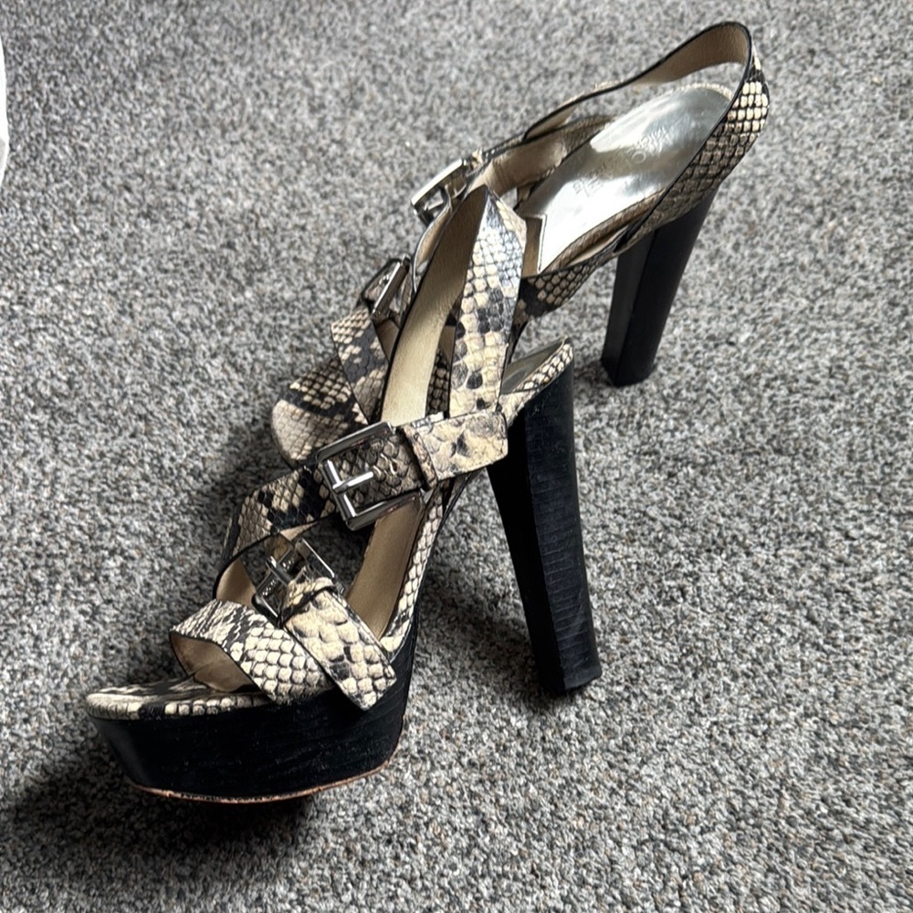 MICHAEL Michael Kors Black and Cream Slingback Heels